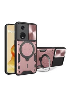 Buy SHIELD EGYPT For Oppo Reno 8T 5G Armored Camera Shield Cover Camera Lend Protection, Built-in 360° (Rose Gold) in Egypt