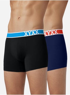 Buy Pack of 2 - Micromodal Logo Waistband Antimicrobial Trunks in Saudi Arabia