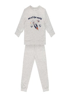 Buy 1 Pack Boys Greentreat Organic Cotton Oversized Sweatshirt and Slouch Jogger in UAE