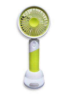 Buy Portable Mini Fan USB Rechargeable Cute 2.5W Small Electric Fan For School ( Green ) in Egypt