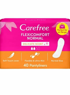 اشتري Daily Panty Liners FlexiComfort Delicate Scent Pack of 40 في الامارات