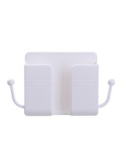 Buy Wall Hanging Wall Mount Mobile Phone Adhesive Holder With Hooks White in UAE