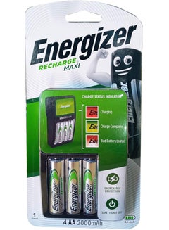 Buy Recharge Value Charger With 4 AA 2000 mah Rechargeable Batteries Included in UAE