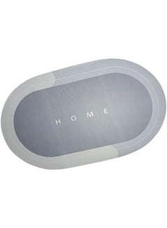 Buy Round Water Super Absorbent Bathroom and Door Mat Quick Dry Rubber Backed Anti Slip 60cmx40cm in Egypt