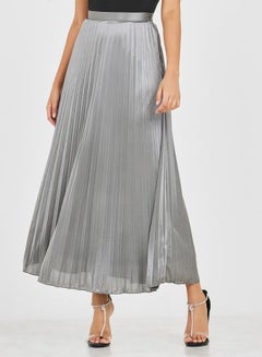 Buy Pleated Shiny Maxi Skirt in Saudi Arabia