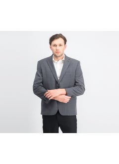 Buy Men Classic Fit Ultra Flex Long Sleeve Blazers, Grey in UAE