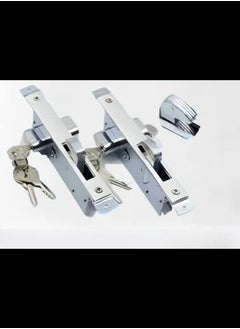 اشتري Premium Sliding Door Hook Lock with 3 Cross-Shaped Star Key Dead Bolt Locks for Framed Glass Door في الامارات