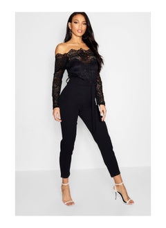 اشتري Off The Shoulder Lace 2 In 1 Jumpsuit في الامارات