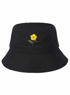 اشتري Unisex Fashion Embroidered Bucket Hat Summer Fisherman Cap for Men Women Teens في السعودية