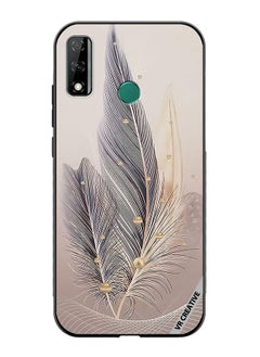 Buy Protective Case Cover For Huawei Y8s Feather Leaf Art Design Multicolour in UAE