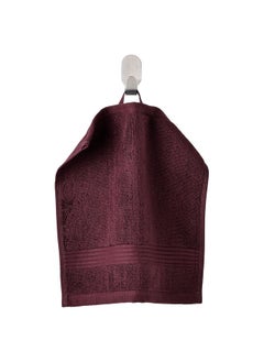 Buy Washcloth Deep Red 30X30 Cm in Saudi Arabia