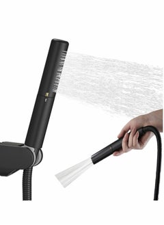 اشتري Black Brass 2 In 1 Function Handheld Shower Head Set, High Pressure 7 Inch Shower Head High Flow Hand Shower Wand with 59 Inch Hose, Bracket, Matte Black Finish في الامارات