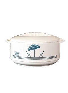 اشتري Cello Chef Deluxe Size 3.5 Liters Chef Deluxe Hot-Pot Insulated Casserole Food Warmer/Cooler White With Umberalla Color في السعودية