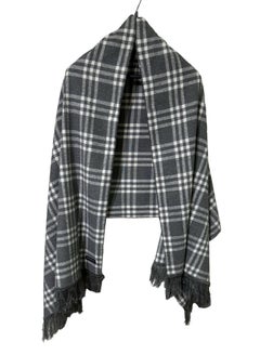 Buy Plaid Check/Carreau/Stripe Pattern Winter Scarf/Shawl/Wrap/Keffiyeh/Headscarf/Blanket For Men & Women - XLarge Size 75x200cm - P01 Grey in Egypt