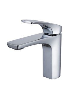 Buy Durable Modern Design Single Handle Solid Brass Basin Mixer Chrome 1 x 1 x 1 cm JS-640701 in Saudi Arabia