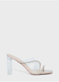 Buy Block Heel Persplex Sandal Mule in UAE