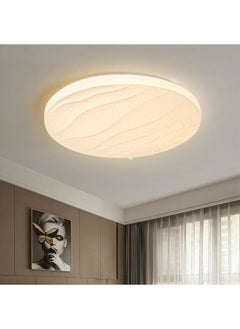 Buy Modern Simple Flush Mount LED Ceiling Light, Wavy Round 3 Color LED Ceiling Light for Living Room, Dining Room, Bedroom, Kitchen, Island in UAE