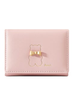 اشتري Wallet for Women, Womens Wallet Card Holder, Small Bifold RFID Blocking Purse, Cute Small Leather Pocket Wallet for Women, Girls, Ladies Mini Short Purse (Pink) في السعودية