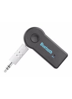 Buy Universal Bluetooth AUX Music Receiver With Mic Black in UAE