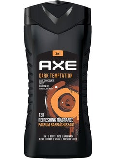Buy Dark Temptation 3 In 1 Body Face & Hair Wash for Men Long-Lasting Refreshing Dark Chocolate Fragrance Natural Origin Ingredients Removes Odor & Bacteria Dermatologically - 250ml in Egypt