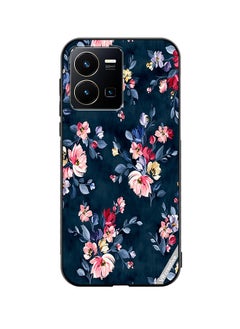 اشتري Protective Case Cover For Vivo Y35 A Navy Floral Print With Brightly Coloured Pink And Yellow Flowers On It Design Multicolour في الامارات