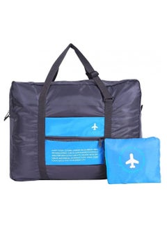 اشتري Large 32 Litre Foldable Travel Pouch Bag | Carry on Bag | Hand Luggage Tote Bag Hand Bag Travel Blue في الامارات