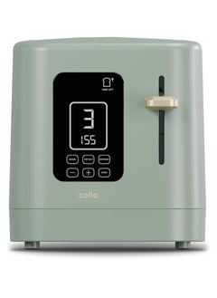 Buy Digital 2 Slice Toaster - 800W with Timer & Wide Slot in Sage Green in UAE