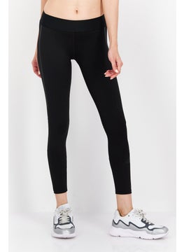 Buy Women Sportswear Fit Plain Pull On Leggings, Black in UAE