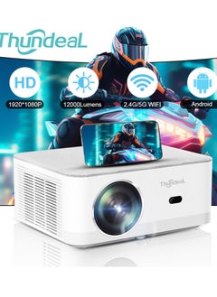 اشتري جهاز عرض صغير محمول من ThundeaL TD92 Pro FHD 1080P Full HD Beam 4K Video WiFi Android Projector للسينما المنزلية في السعودية