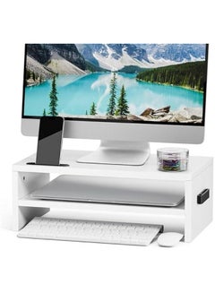 Hovico 2 pz 2020 aggiornato schermo TV superiore mensola monitor supporto organizzatore per monitor computer/schermo piatto TV (30 cm