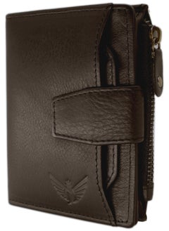 Buy JILDAAN™ Genuine Leather RFID Blocking Wallet For Men With Button Lock, With Removable ID Card And More Compartments, Wallet Come's with A Gift Box. in Saudi Arabia