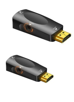 Buy HDMI to VGA Adapter 2-Pack for 1080P Video, Compatible with PC, Laptop, Projector, Monitor, Raspberry Pi, Roku, Xbox and More in Saudi Arabia