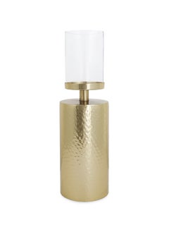 اشتري Sori Candle Holder, Gold & Clear - 13.5x33.5 cm في الامارات