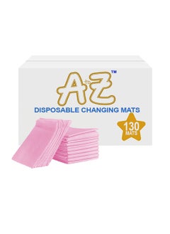 Buy A to Z - Disposable Changing Mat size (45cm x 60cm) Large- Premium Quality for Baby Soft Ultra Absorbent Waterproof - Pack of 130 - Pink in UAE