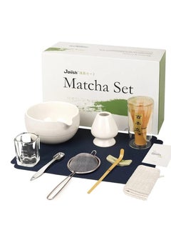 Buy Liying 10-Pcs Matcha Kit Set, Whisk and Bowl with Spout & Measuring Spoon, Japanese Tea Making Tools (White) in UAE