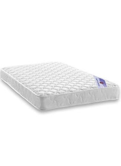 Buy AWF AL WADI FURNITURE Single/Twin Hybrid Bonnel Spring Mattress Series for Bed Breathable Foam,Jacquard Quilted Fabric - Medium Firm Feel, Spine Support, 100W x 200L x 20H cm, WHITE in UAE