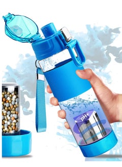 Buy Filterelated Quickly Alkaline Water Bottle,22oz Bottle Reduce ORP Ph Water Filter Bottle Alkaline 9.5,One Key to Open Portable Alkaline Water Filter Bottle for Sports, Camping in UAE