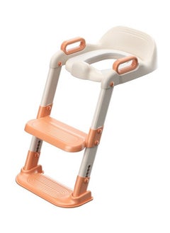 Buy Baby Potty Training Seat with Ladder - Safe and Comfortable Toddler Toilet Seat with Adjustable Steps, Non-Slip, Foldable, Easy to Clean, Orange in UAE