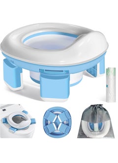 اشتري 3 in 1 Portable Folding Baby Potty, Travel Toilets, Potty Training Seat, WC Trainer Seat, Collapsible Camping Toilet, Toilet Chairs with Liners Bags and Carry Bag في السعودية