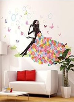 Buy Butterfly Girl Elf Bubble Skirt Living Room Decoration Wall Sticker in Egypt