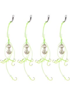 اشتري 4Pcs Carp Fishing Baits Hook Lure Fish Bait Luminous with Spring Feeder Glow Beads Tackle9# في السعودية