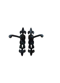 Buy ROBUSTLINE Antique Door Handle - Cast Iron Material | Fleur-De-Lis Design | Black color in UAE