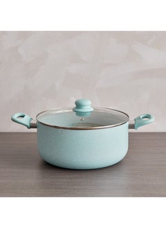 Buy Marble Coating Casserole with Lid 26x26 cm in UAE