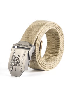 Buy NAVY SEAL Canvas Military Belt for MenKhaki Khaki in UAE