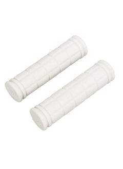 Buy Bike Handlebar Grip 1Pair Rubber Handle Grips Anti Slip Handlebar Grips For Mountain Road Urban Bike (White) in UAE