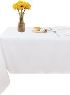 Buy Bliss Casa 100% Cotton Rectangular Tablecloth - Table Covers for Catering Events, Dinner Parties, Weddings, Buffet Table or Home Dining, Washable Table Cloth in UAE