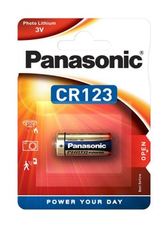 Buy 1-Piece Panasonic CR123A Lithium 3V Battery in UAE