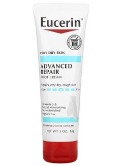 Buy Eucerin, Advanced Repair Foot Creme, Fragrance Free, 3 oz (85 g) in UAE