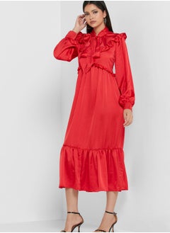 Buy Ruffle Detail Dress in Saudi Arabia