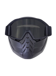 Buy Off Road Half Helmet Mask, Wind And Sand Resistant, Detachable Cycling Glasses in UAE